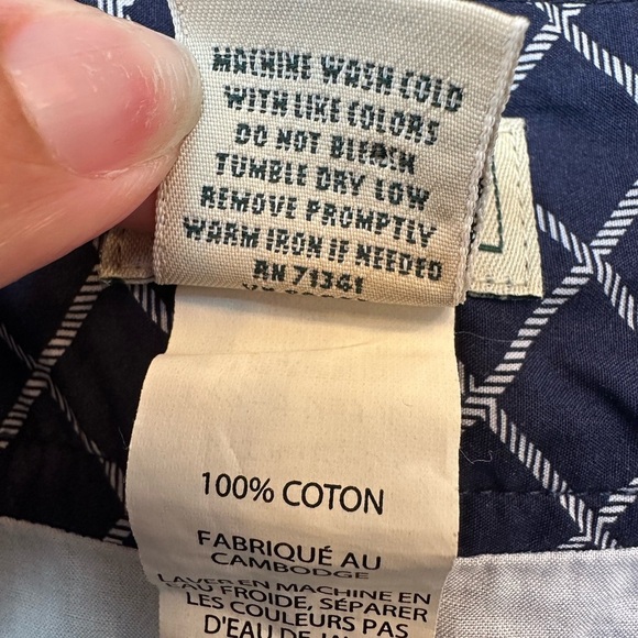 Vintage L.L. Bean Navy Coastal Nautical Anchor Cotton Skirt Size 8 Medium M - Picture 11 of 12